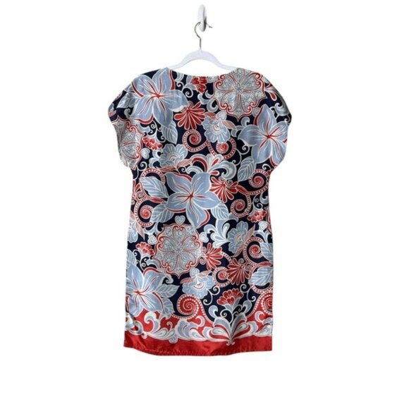 Tommy Bahama Silk Floral Dress 4 Beachy Hawaii Tropical Artsy Fairycore Bohemian - Picture 4 of 8